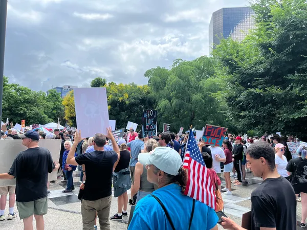 Hundreds Rally in St. Louis Against Trump Administration Immigration Enforcement and ICE Activity Downtown